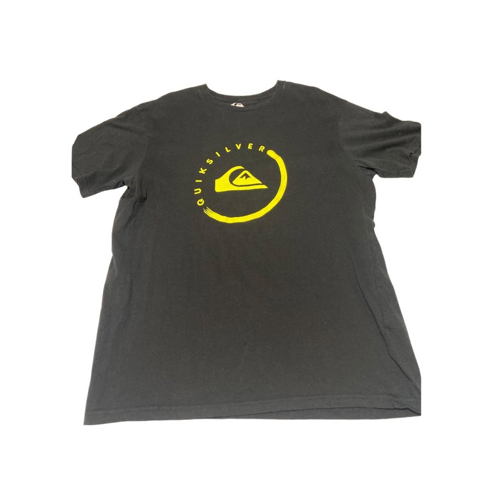 Quiksilver Logo Regular Fit T-Shirt, Dark Grey, Large/Grande